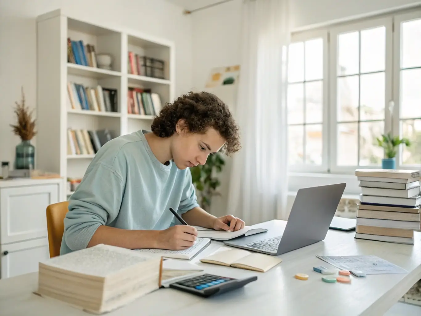 An image of a person reviewing a budgeting spreadsheet on a laptop with UK currency notes nearby, symbolizing personal budgeting advice.